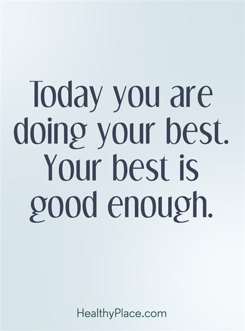 Your best is good enough 